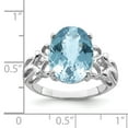 thumbnail image 2 of Sterling Silver Rhodium Checker-Cut Sky Blue Topaz Ring QR2959LSBT, 2 of 2
