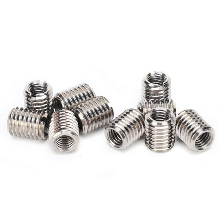

Mgaxyff 10Pcs Reducer Nut Thread Conversion Stainless Steel Repair Sleeve Bushing Screw Fastening Slotted Repair Nut