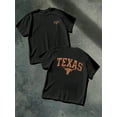 thumbnail image 2 of Texas Longhorn Graphic Tee Casual Double Printed 100% Cotton T-Shirt, 2 of 4
