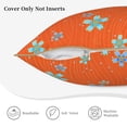thumbnail image 2 of ZNDUO Throw Pillow, 18"x18" Bed Pillow and Couch Pillows - Indoor Decorative Pillows，Orange Flower Flowers Throw Pillow, 2 of 8