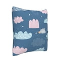 thumbnail image 3 of LNWH Cute Clouds Doodle Throw Pillow Covers, Square Soft Linen Decorative Pillow Cases, 16"x16", 3 of 8