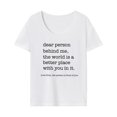 thumbnail image 1 of Camiseta básica para mujer, camiseta de recuerdo con cuello redondo y cuello redondo para mujer M, 1 of 8