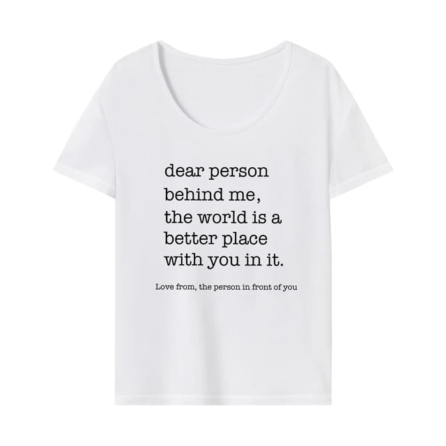 Camiseta básica para mujer, camiseta de recuerdo con cuello redondo y cuello redondo para mujer M