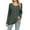 Army Green, variant on Womens Swear Long Sleeve Button down Tops Crew Neck Classic Knit Pullover Solid Color Shirt Fall