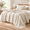 Beige-Oversize Queen, variant on Beige Super King 4-Layer Gauze Fringed Cotton Bed Throw Blanket