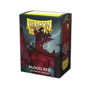 Dragon Shield Standard size TCG card sleeves, 100ct. Matte Sleeves - Blood Red color