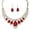 Red, variant on Jiaroswwei 2Pcs/Set Exaggerated Noble Beautiful Necklace Earrings Multicolor Water Drop Faux Gem Pendant Necklace Earrings Jewelry Accessory