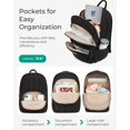 thumbnail image 3 of Mochila BAGSMART BAGSMAT para portátil de viaje para mujer, color negro, 3 of 8