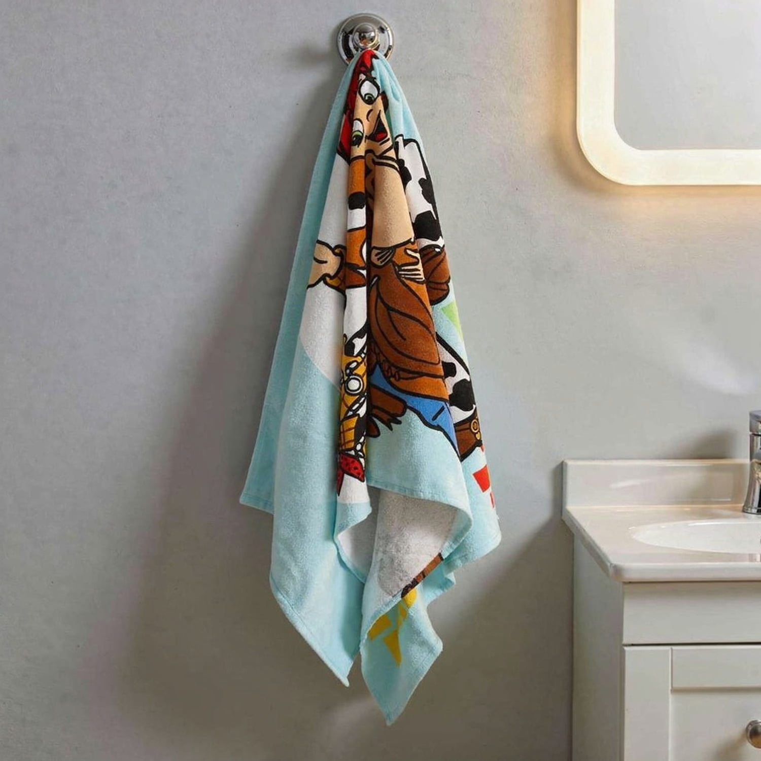 Toy Story Kindness Club Kids Beach Towel, Cotton, Mulitcolor, Disney, 28" x 58"