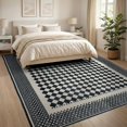 thumbnail image 3 of ODIKA 8'x10' Washable Area Rug Non-Shedding, Easy Care, Checkered Geometric Dot Interlocking Border Entry Music Long for King Size Bedroom Under Bed, Master Suite, 3 of 7