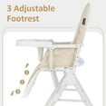 thumbnail image 4 of OLAKIDS Baby High Chair, Quick Folding Portable Highchair for Babies and Toddlers with Adjustable Footrest Removable Dishwasher Tray PU Seat, Compact Highchairs for Baby Age 6-36 Months, 4 of 9