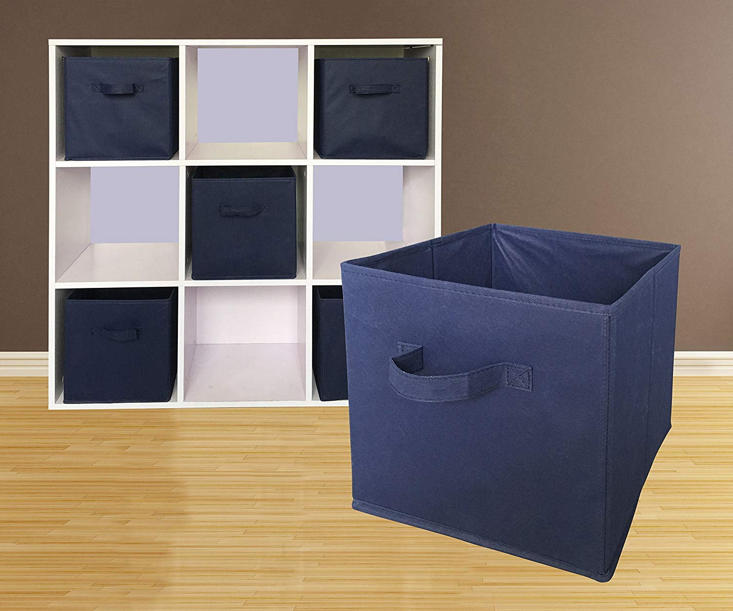 White Foldable Fabric Storage Utility Box Clothes Drawer Cube Basket Organiser 
