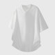 thumbnail image 3 of Camiseta de Manga Corta Color Sólido Casual Suelto Transpirable Cuello en V Top para Hombres, 3 of 5