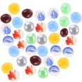 thumbnail image 4 of 100pcs Mini Glass Gems Mixed Colour Mancala Stones Flat Bottom Marble Beads, 4 of 6