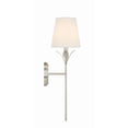 thumbnail image 2 of Crystorama Broche 1 Light Antique Silver Wall Mount - 6"W x 21"H x 7.25"D, 2 of 11