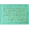 thumbnail image 1 of Ahgly Company Indoor Rectangle Animal Turquoise Blue Traditional Area Rugs, 8' x 10', 1 of 4