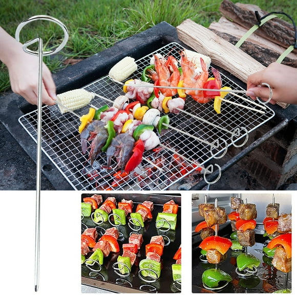 Dvkptbk Air Fryer Liners Stainless Steel Kebab, Barbecue Needle, Frying Pan, Special Sign for Oven, Vertical Kebab Grill Air Fryer Accessories on Clearance