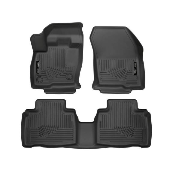 Husky Liners 98781 Weatherbeater Floor Mats Fit 2015-2024 Ford Edge - Front/2nd Seat - Black