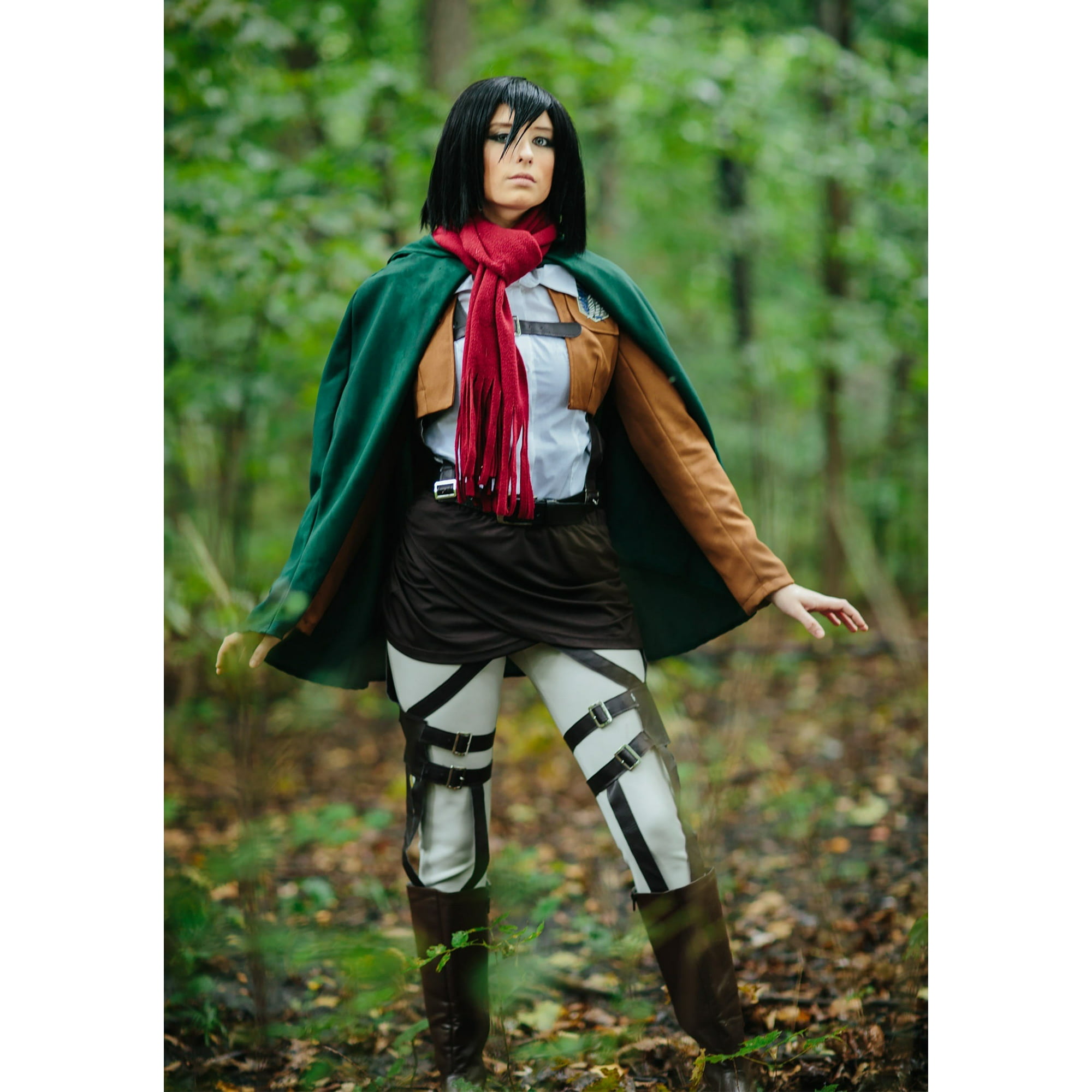Fun Costumes Deluxe Attack On Titan Mikasa Costume Brown X Large