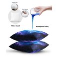 thumbnail image 6 of Waterproof Outdoor Throw Pillows with Inserts 16"x16", Blue Purple Soft Decorative Pillowcases for Couch Bedroom, Modern Abstract Night Sky Stars Pillow Covers for Sofa Living Room, 6 of 8