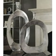 thumbnail image 4 of Uttermost Cierra 2-Piece Farmhouse Cast Aluminum Vase Set in Textured Nickel, 4 of 6