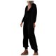 thumbnail image 2 of ICHUANYI Clearance Women's Fashion Hooded Button Rompers Casual Long Sleeve Pocket Jumpsuit(Black, M) ICHUANYI WER2023081508151, 2 of 8