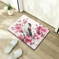 thumbnail image 5 of FCXZI Bird Pink Flowers Diatom Mud Mats Non-Slip Home Rug 24x16in, 5 of 5