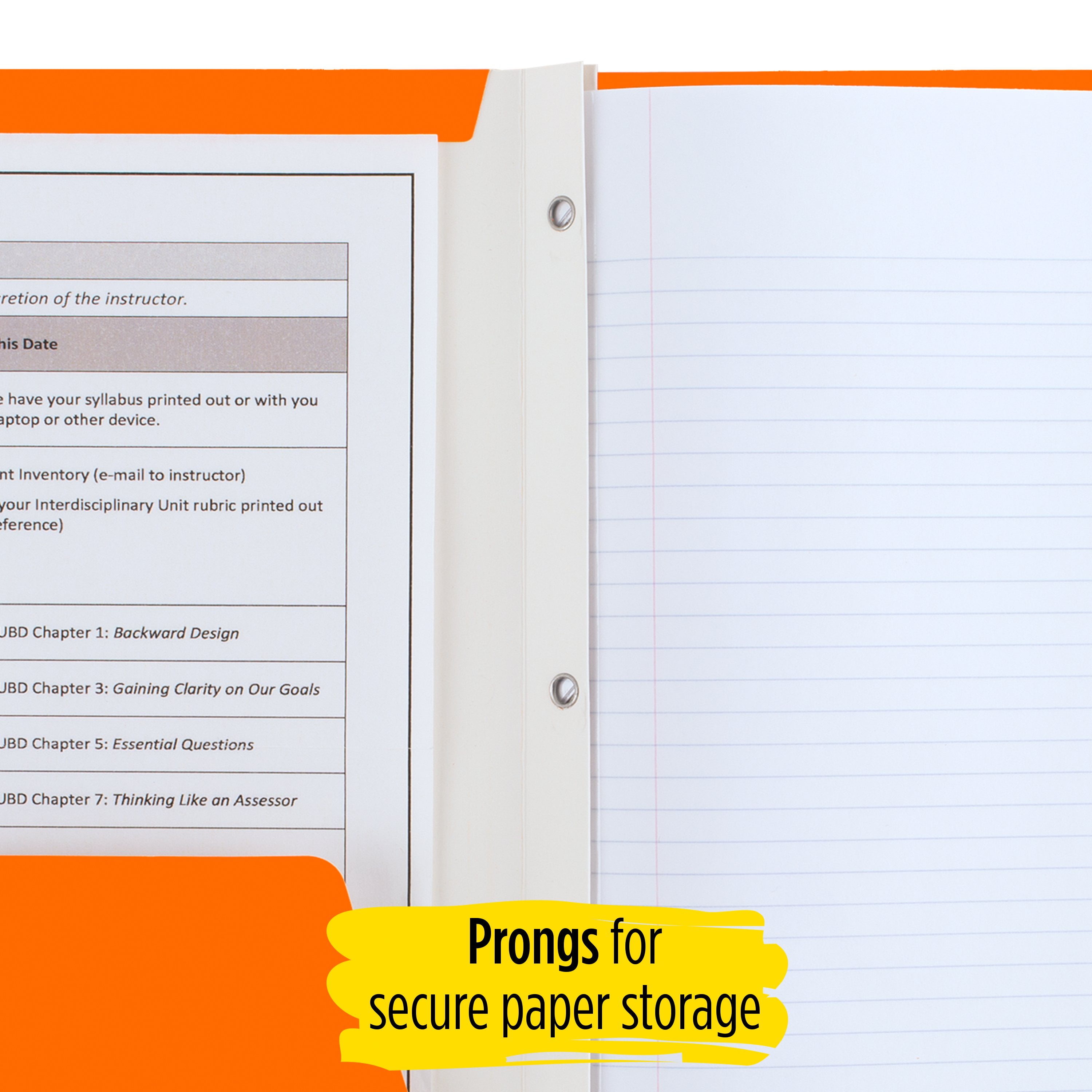 Five Star 2 Pocket and Prong Paper Folder, Orange (34442)