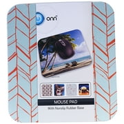 ONN Mouse Pad with Art Pattern Print, Nonslip Rubber Base