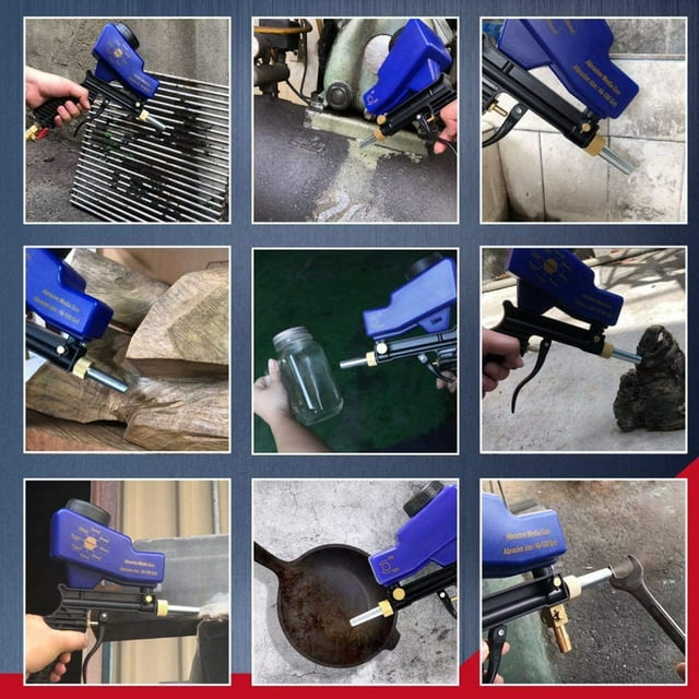 Anti Rust Protection Air Spot Sand Blaster Sandblasting Handheld Pneumatic Gravity Feed Sand Blaster