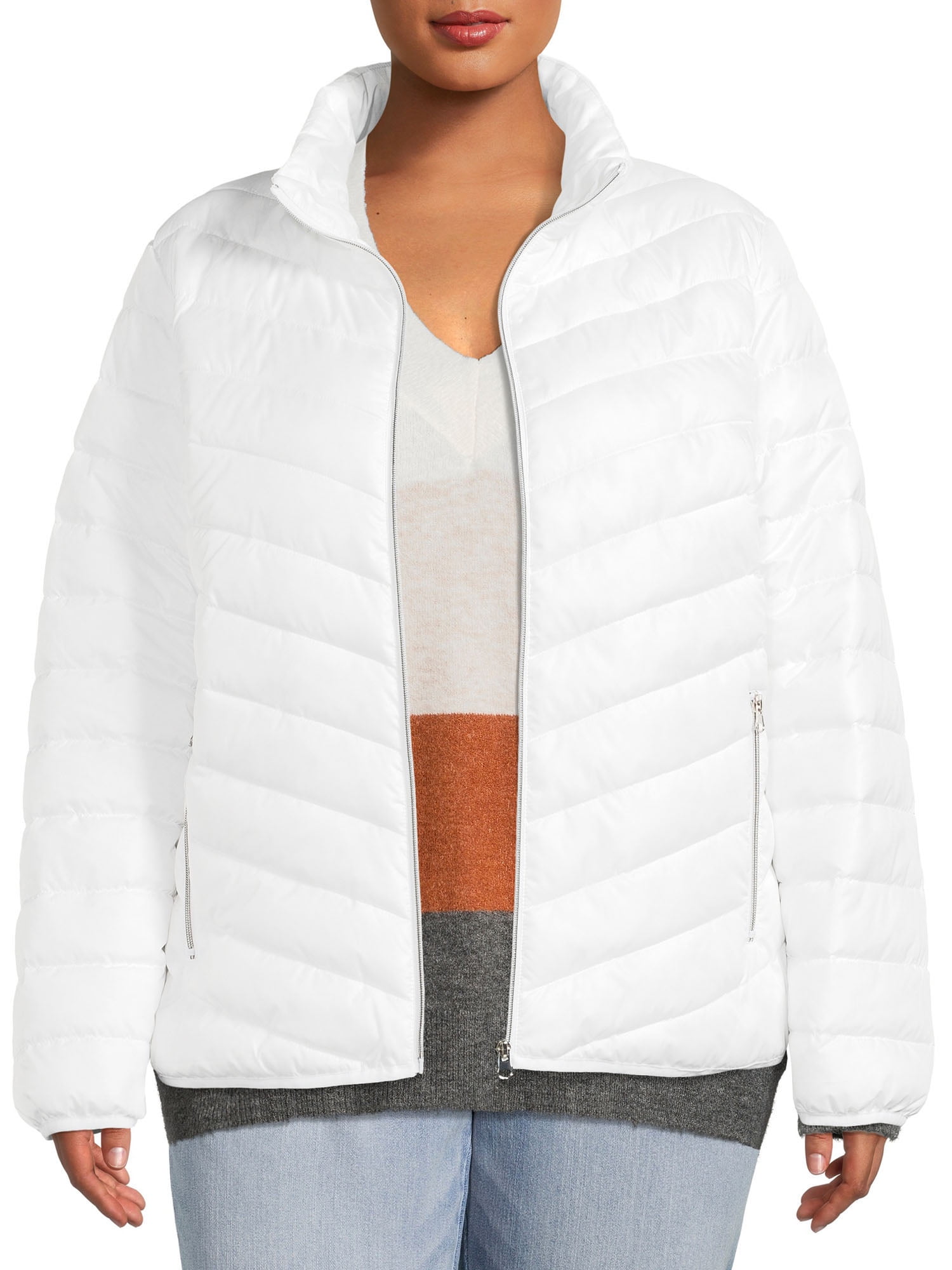 plus size packable down jacket