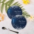 thumbnail image 3 of GZHJMY Christmas Snowflake Round Coaster, 4 Pcs Heat Resistant Absorbent Drink Coaster for Kitchen Bar Cafe Decor, 3 of 7