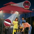 thumbnail image 4 of MASTERCANOPY 8 x 5ft Outdoor BBQ Grill Gazebo with LED Lights and Shelves, Burgundy, 4 of 6