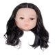 thumbnail image 3 of Cabeza de maniquí para bebé, corte de pelo con cabello humano para trenzar y teñir horquilla Negro, 3 of 9