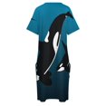 thumbnail image 4 of Vestido holgado de verano para madre e hijo prenda con bolsillo color negro para fiesta, 4 of 6