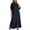 Navy, variant on Womens Solid Color Casual Shirt Long Sleeve Button Down Lapel Collar Tunic Top Lightweight Versatile Blouse Black L