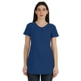thumbnail image 1 of Inkmeso Womens Short Sleeve Button Tunic Top Cotton Tee Long Length Tshirt For Leggings, 1 of 8