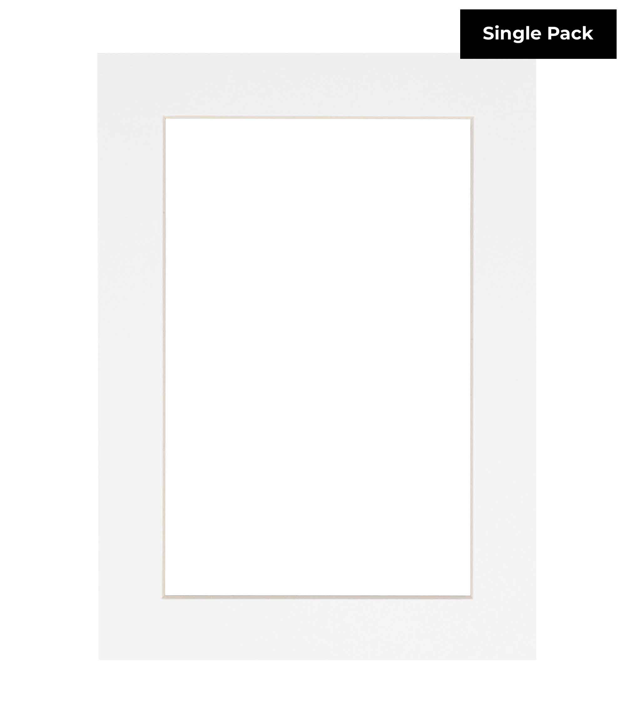 Pack of 2 24x36 Black Picture Mats with White Core for 20x30 Pictures 