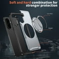 thumbnail image 3 of Allytechgroup Shockproof Kickstand Case for Samsung Galaxy S24+, Slim PC+TPU Hybrid Back Cover Support Wireless Charging Anti-Scratch & Drop Protection for Samsung Galaxy S24+, Gray, 3 of 6