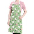 thumbnail image 5 of Pioneer Flower Floral Print Pattern Apron for Women and Men, Cotton Linen Waterproof with Pockets, Adjustable, 33x27 Inch for Kitchen, Gardening, BBQ, Salon, 5 of 6