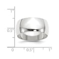 thumbnail image 2 of Primal Gold 10 Karat White Gold 10mm Half Round Band Size 7, 2 of 7