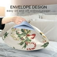 thumbnail image 4 of Yayeee Pillowcase King Size Set of 2 Satin Wrinkle Resistant Pillow Case, Red Christmas Poinsettia, 4 of 8