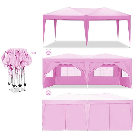 Waterproof Material Adjustable Height Portable Shelter 10x20 Pop Up Canopy UPF 50 - Outdoor Event Party Gazebo