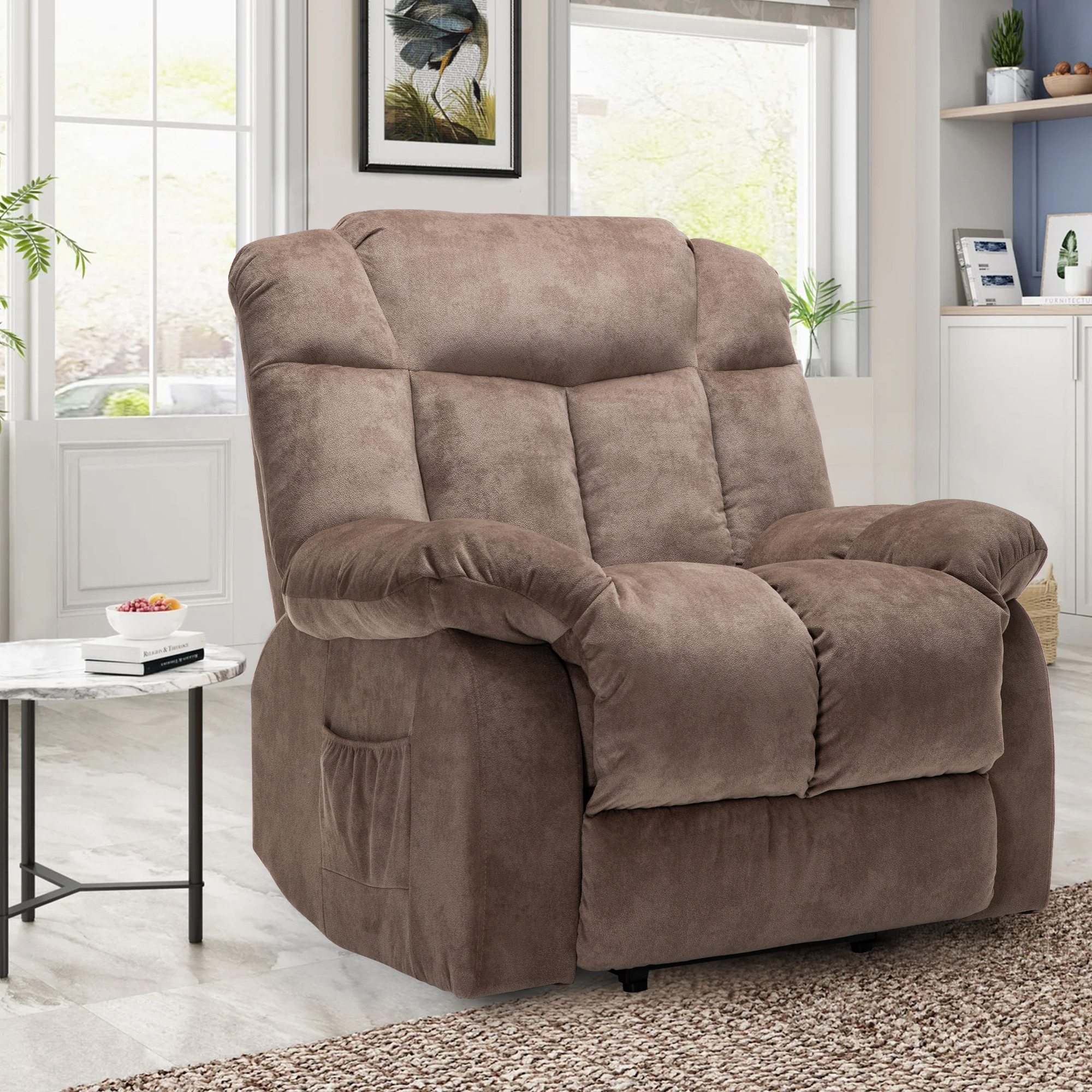 BTMWAY Power Recliner Sofa, Electric Lift Chair with Remote Control and ...