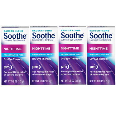 Bausch   Lomb Soothe Lubricant Eye Ointment Night Time, 0.13oz, 4-Pack