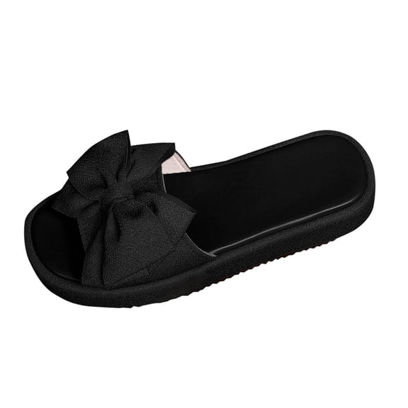 Black Ladies Stylish Casual Thick-Soled Decor Open Toe Sandals Airy For Spring Summer Outdoor Beach Leisure Comfortable Footwear
