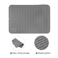 thumbnail image 2 of Unique Bargains Silicone Dish Drying Mat, Heat-resistant Silicone Mat for Kitchen Counter-Grey 15.74x11.81in, 2 of 5