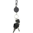 thumbnail image 4 of Porte-clés Rétractable 4pcs, Bobine de Badge Rétractable Robuste avec Câble en Acier de 60cm / 23.6inch, Noir, 4 of 5