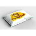 thumbnail image 2 of Ambesonne Love Pillow Sham 2 Pack, Yellow Grey Romantic, 26"x20", Yellow Black, 2 of 3