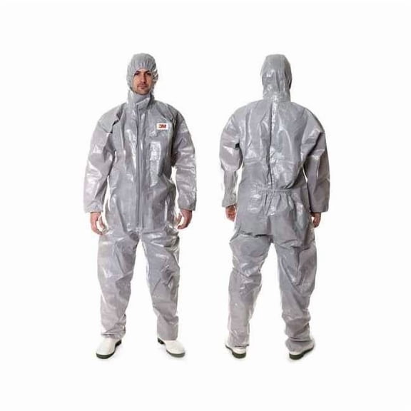 3m Coverall,M,Gray,Non-Porous Film Lam 4570-M